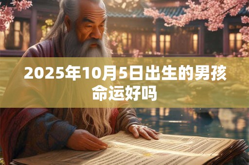 2025年10月5日出生的男孩命运好吗