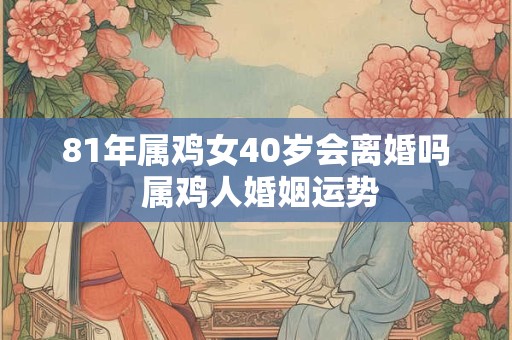 81年属鸡女40岁会离婚吗 属鸡人婚姻运势