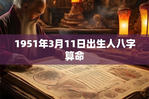 1951年3月11日出生人八字算命