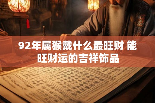 92年属猴戴什么最旺财 能旺财运的吉祥饰品