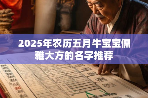 2025年农历五月牛宝宝儒雅大方的名字推荐