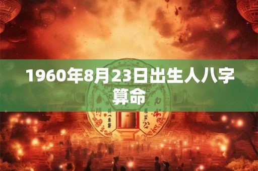 1960年8月23日出生人八字算命