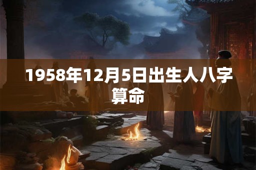 1958年12月5日出生人八字算命