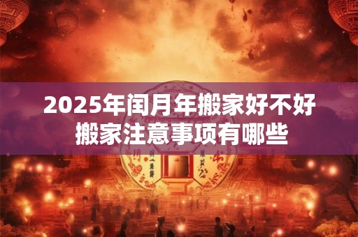 2025年闰月年搬家好不好 搬家注意事项有哪些