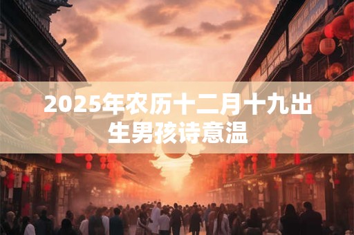 2025年农历十二月十九出生男孩诗意温