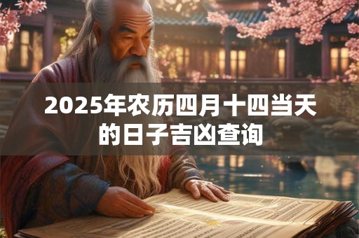 2025年农历四月十四当天的日子吉凶查询