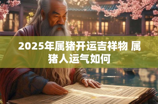 2025年属猪开运吉祥物 属猪人运气如何