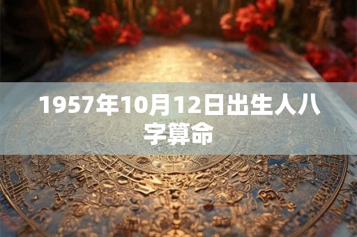 1957年10月12日出生人八字算命