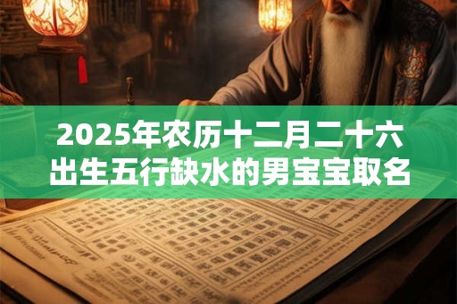 2025年农历十二月二十六出生五行缺水的男宝宝取名字