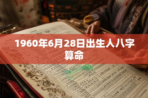 1960年6月28日出生人八字算命 1960年6月28日出生人八字算命