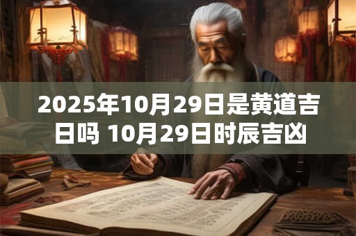 详细阅读:2025年10月29日是黄道吉日吗 10月29日时辰吉凶 2025年10月29日是黄道吉日吗 10月29日时辰吉凶