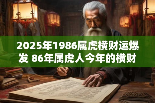 2025年1986属虎横财运爆发 86年属虎人今年的横财运怎么样