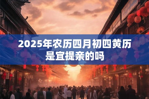 2025年农历四月初四黄历是宜提亲的吗