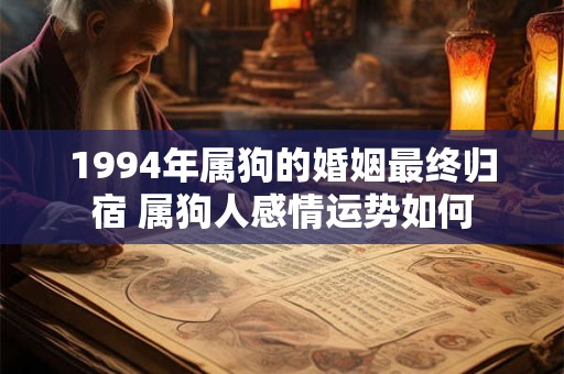 1994年属狗的婚姻最终归宿 属狗人感情运势如何
