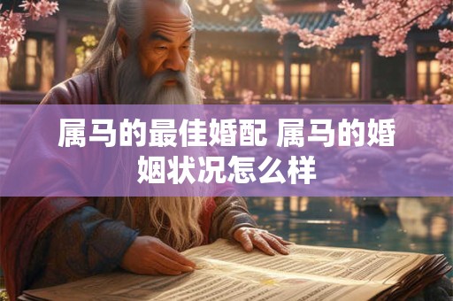 属马的最佳婚配 属马的婚姻状况怎么样