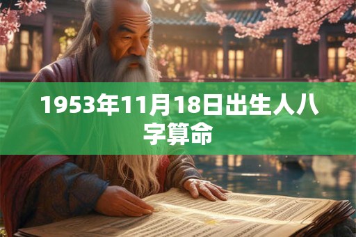 1953年11月18日出生人八字算命