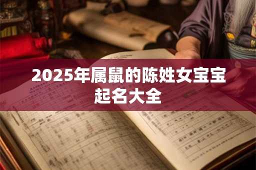 2025年属鼠的陈姓女宝宝起名大全