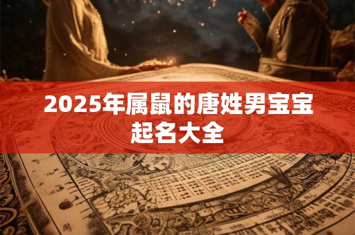 2025年属鼠的唐姓男宝宝起名大全