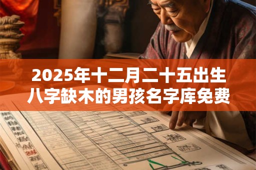 2025年十二月二十五出生八字缺木的男孩名字库免费