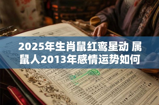 2025年生肖鼠红鸾星动 属鼠人2013年感情运势如何