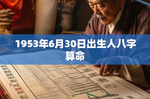 1953年6月30日出生人八字算命