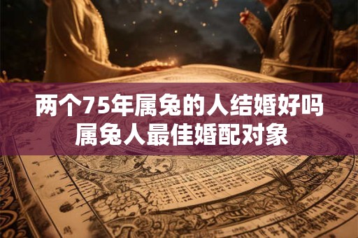 两个75年属兔的人结婚好吗 属兔人最佳婚配对象
