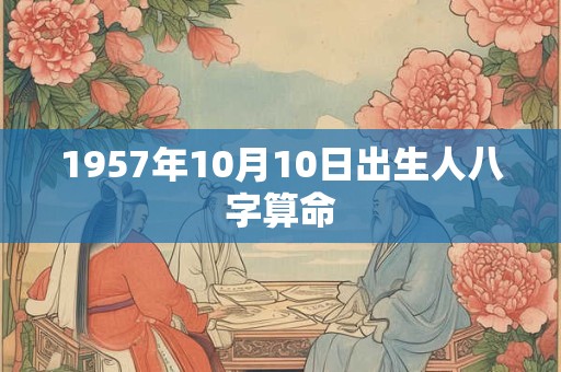 1957年10月10日出生人八字算命