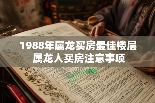1988年属龙买房最佳楼层 属龙人买房注意事项