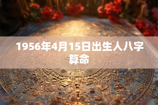 1956年4月15日出生人八字算命