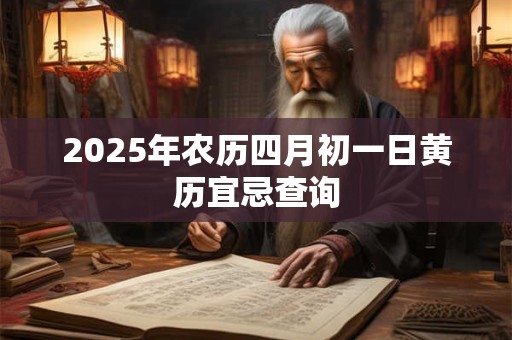 2025年农历四月初一日黄历宜忌查询