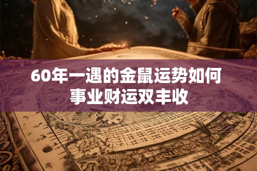 60年一遇的金鼠运势如何 事业财运双丰收