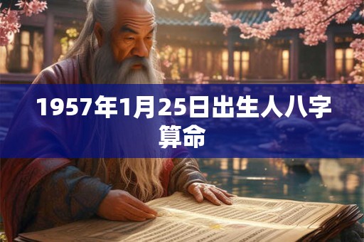 1957年1月25日出生人八字算命