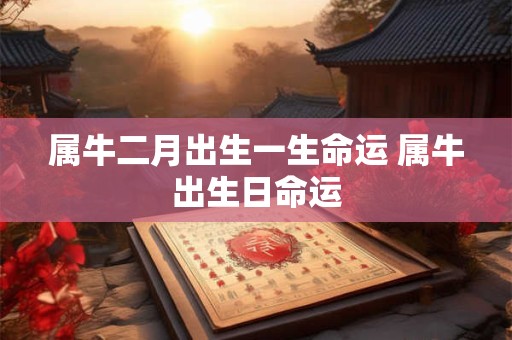 属牛二月出生一生命运 属牛出生日命运