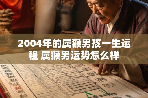 2004年的属猴男孩一生运程 属猴男运势怎么样