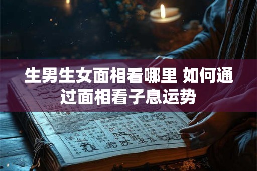 生男生女面相看哪里 如何通过面相看子息运势