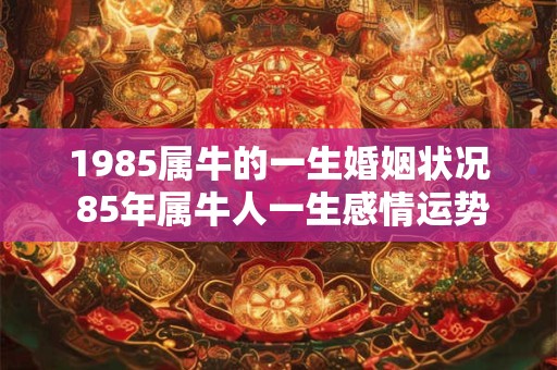 1985属牛的一生婚姻状况 85年属牛人一生感情运势