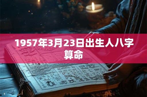 详细阅读:1957年3月23日出生人八字算命 1957年3月23日出生人八字算命
