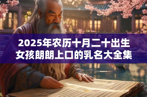 2025年农历十月二十出生女孩朗朗上口的乳名大全集