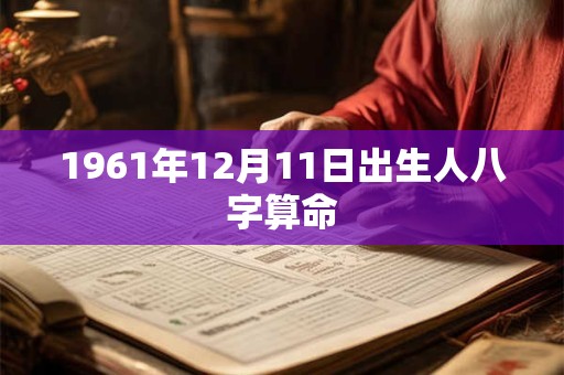 1961年12月11日出生人八字算命