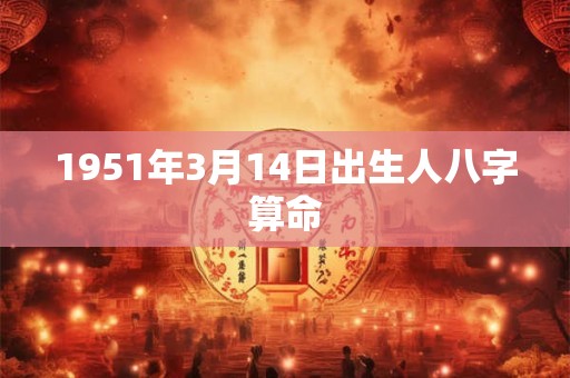 1951年3月14日出生人八字算命