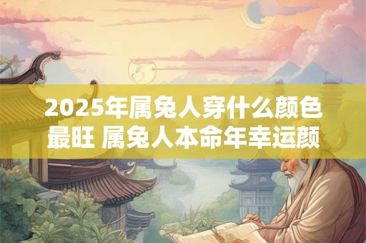 2025年属兔人穿什么颜色最旺 属兔人本命年幸运颜色