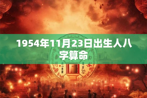1954年11月23日出生人八字算命