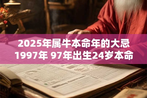 2025年属牛本命年的大忌1997年 97年出生24岁本命年佩戴什么好
