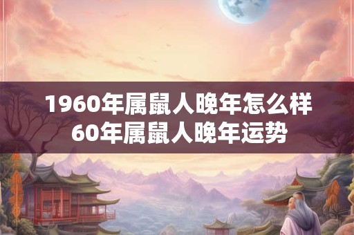 1960年属鼠人晚年怎么样 60年属鼠人晚年运势