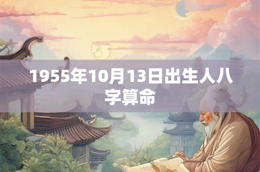 1955年10月13日出生人八字算命