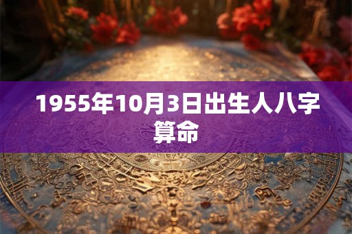 1955年10月3日出生人八字算命