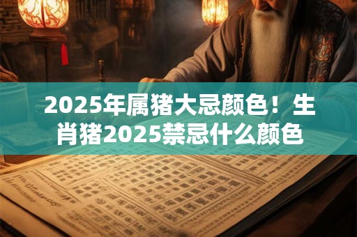 2025年属猪大忌颜色!生肖猪2025禁忌什么颜色 2025年属猪大忌颜色!生肖猪2025禁忌什么颜色