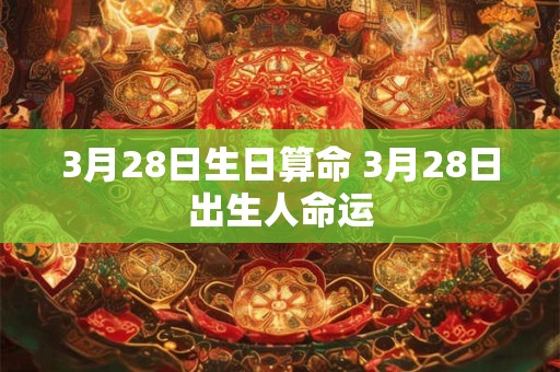3月28日生日算命 3月28日出生人命运