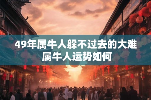 49年属牛人躲不过去的大难 属牛人运势如何