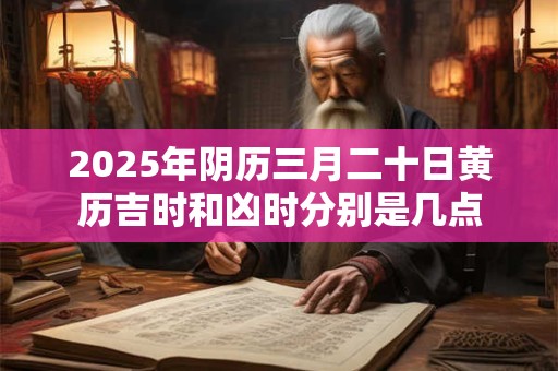 2025年阴历三月二十日黄历吉时和凶时分别是几点